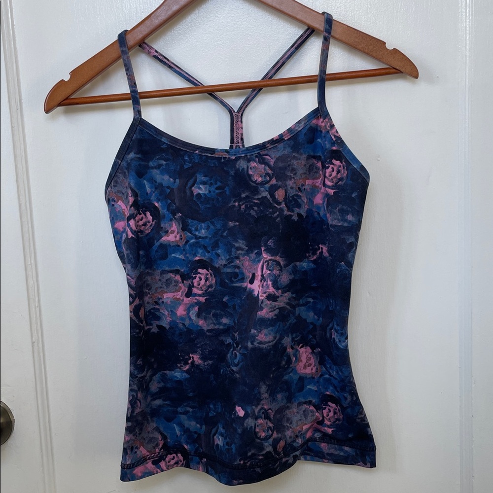 lululemon athletica Blue and Pink rose Tank Top - 6